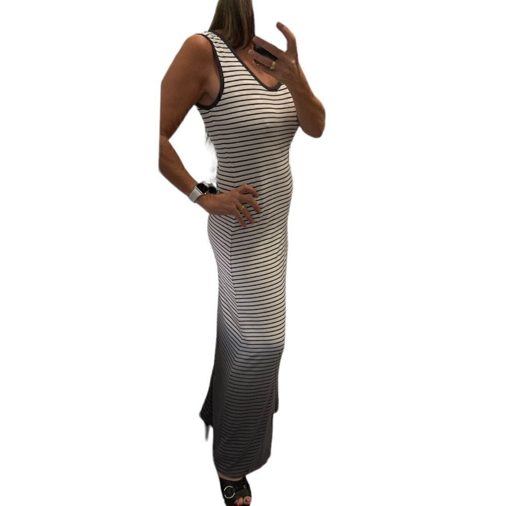Lisa Rinna Dip Dye Stripes Sleeveless Maxi Dress.Size XSP - Picture 3 of 12